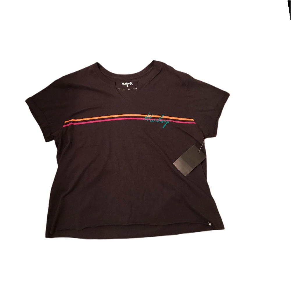 Hurley Line Bars Crop Crew shirt🏖⛱